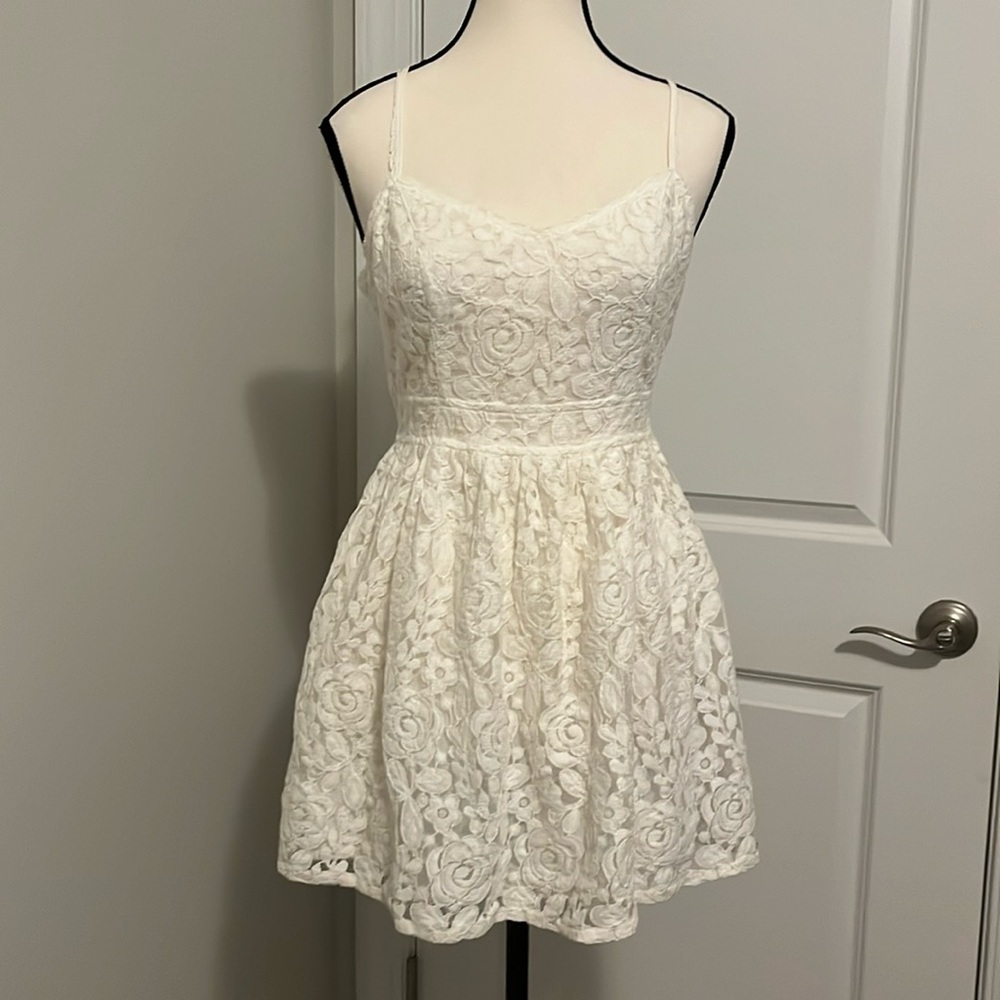 Abercrombie & Fitch White Lace Mini Dress
